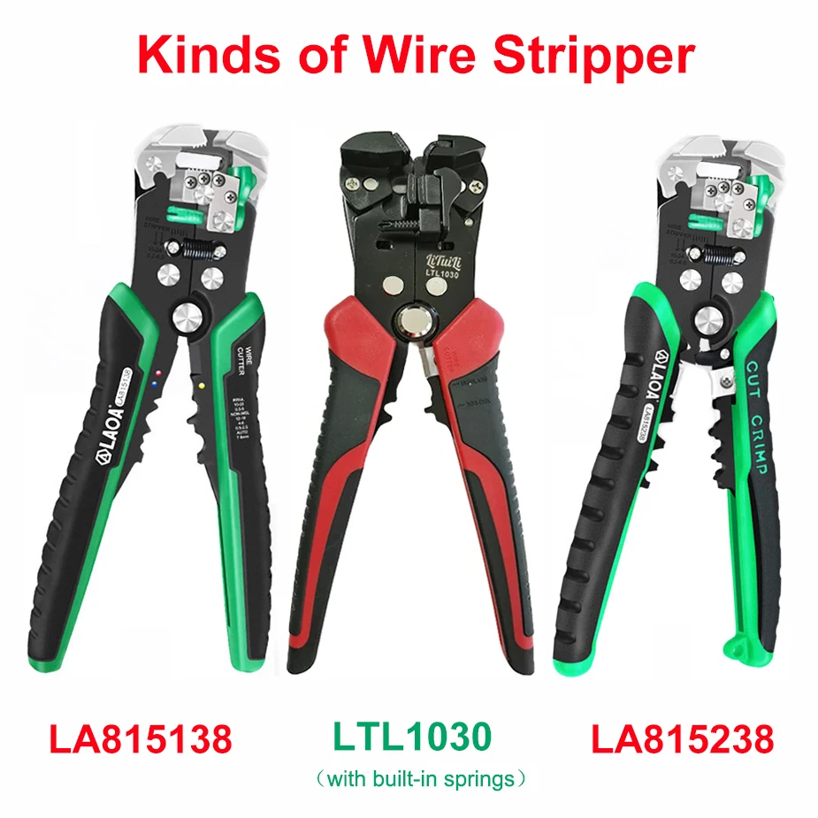 Automatic Wire Stripper with Built-in Springs New Type Electrician Cable Cutting Tool Crimping