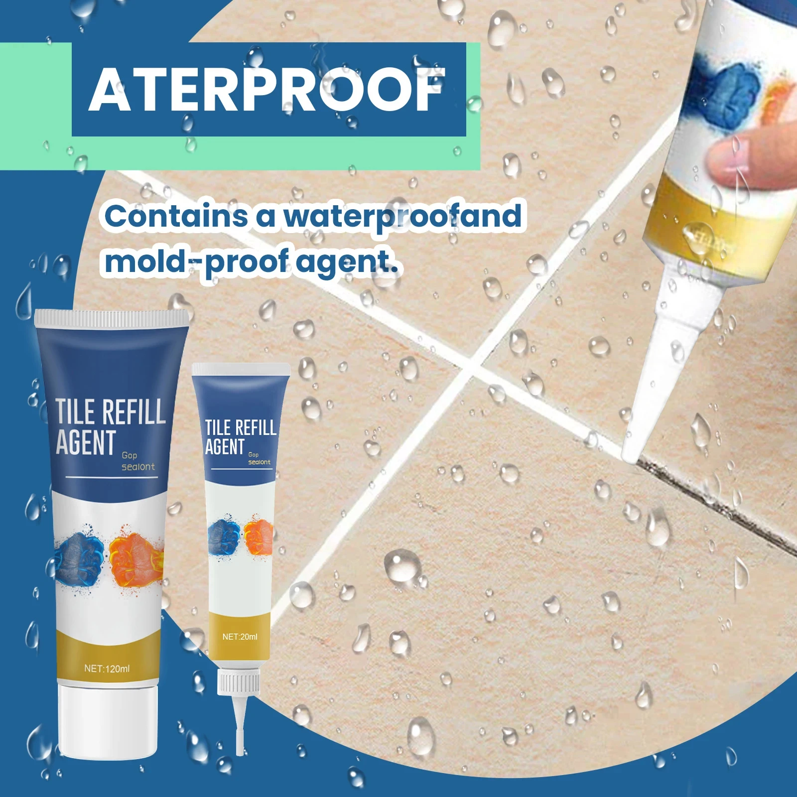 20/120ml Tile Gap Grout Refill Agent Paste Waterproof Mildewproof repair refill fill beauty Ceramic Tile Floor Toilet Wash