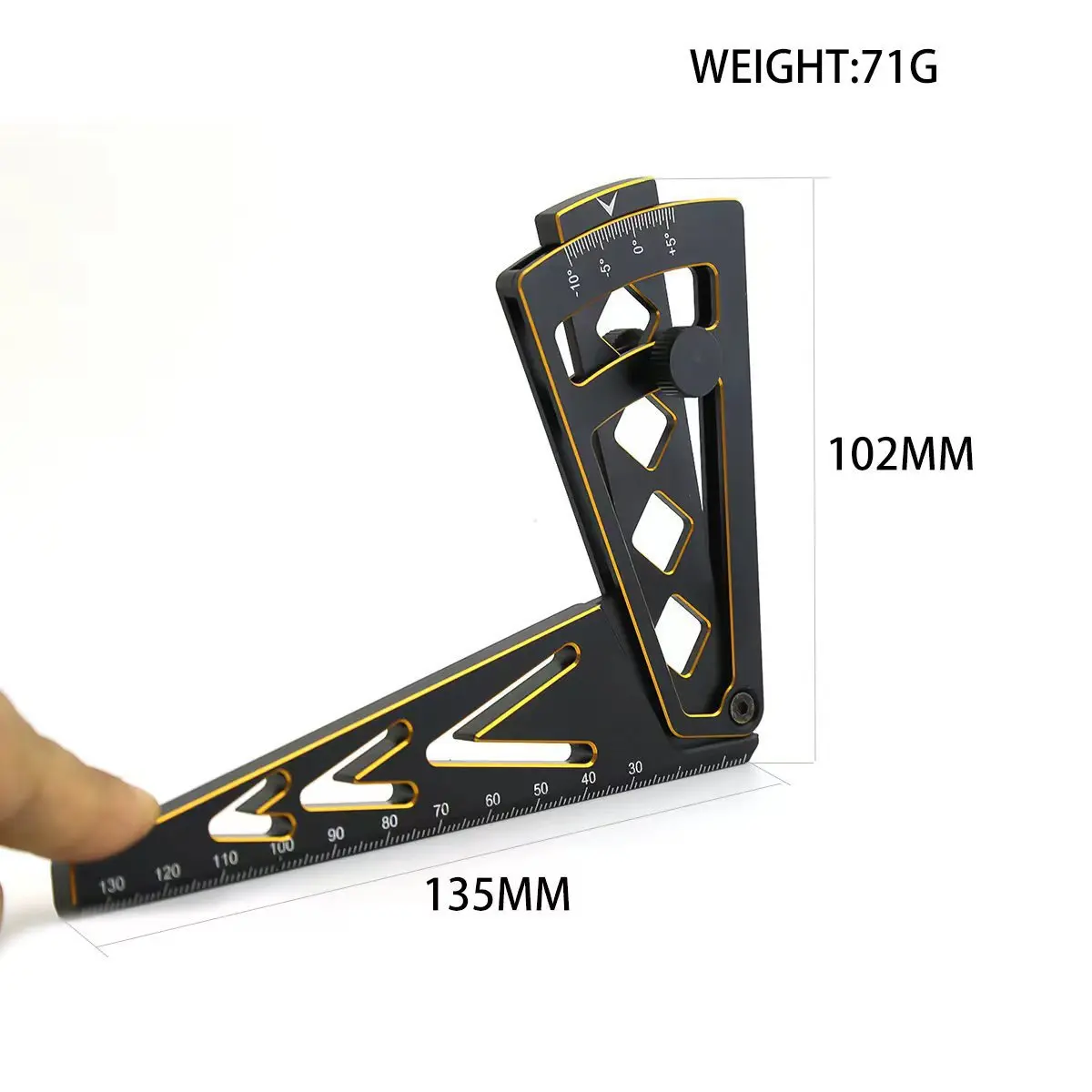 ไม้บรรทัดปรับได้โลหะปรับความสูงและล้อ mobil RC โค้ง15องศาเครื่องมืองานอดิเรก CNC สำหรับ1/7 1/8 1/10 mobil RC