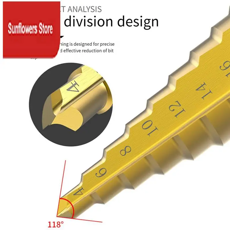 

3PCS Hexagonal Handle Step Drill Big Export Pagoda Drill Double Bubble Step Drill Reamer Step Drill