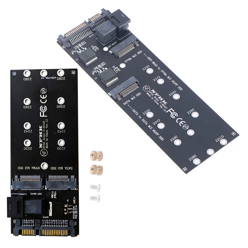 1 Pcs New 22Pin SATA Adapter SFF-8643 To M.2 U2 Kit NGFF M-Key To Slimline SAS NVME PCIe SSD SATA SSD Adapter For Mainboard