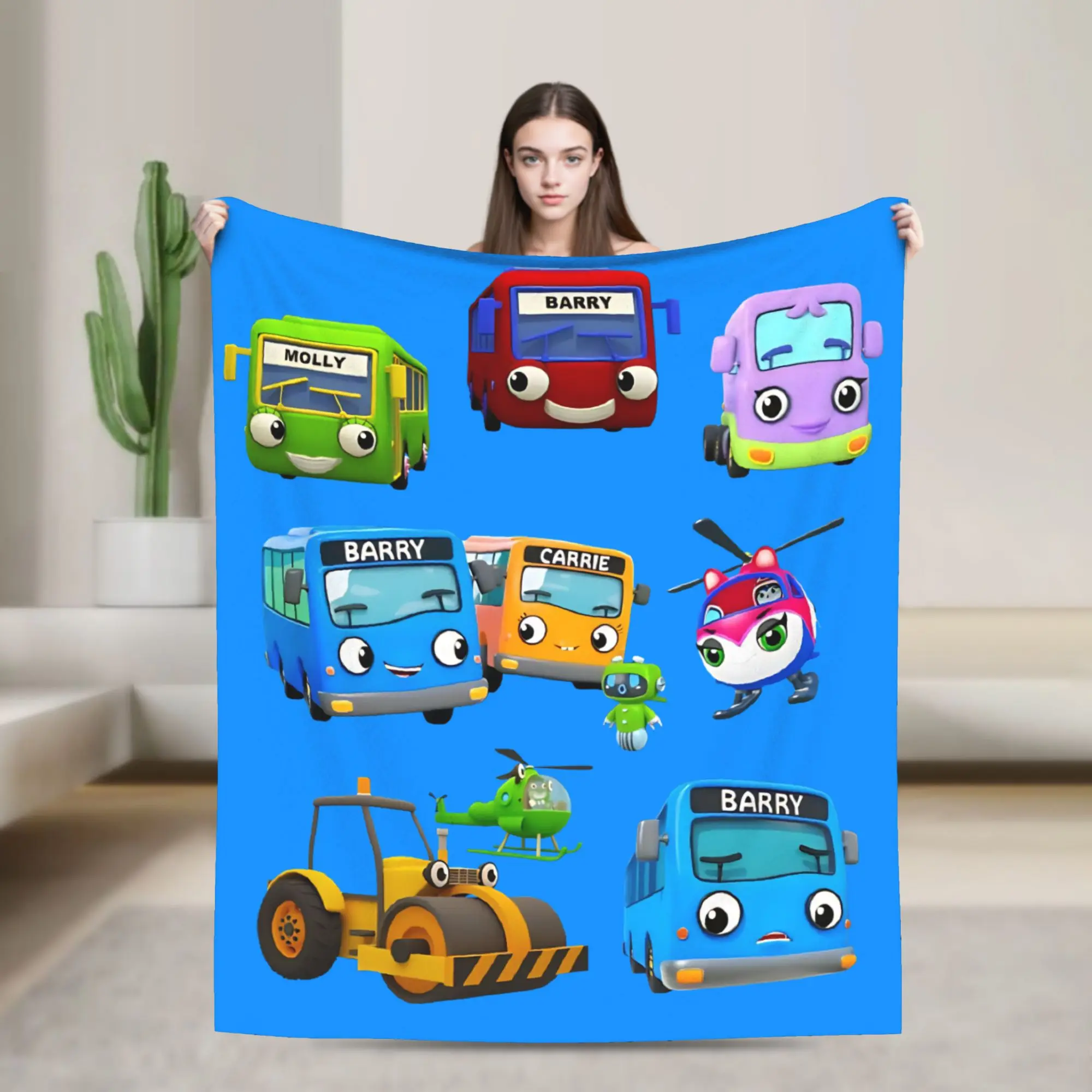 Geckos Garage Fixing Trucks Vehicles Blankets Tayos Fleece Funny Breathable Throw Blanket for Home Spring/Autumn