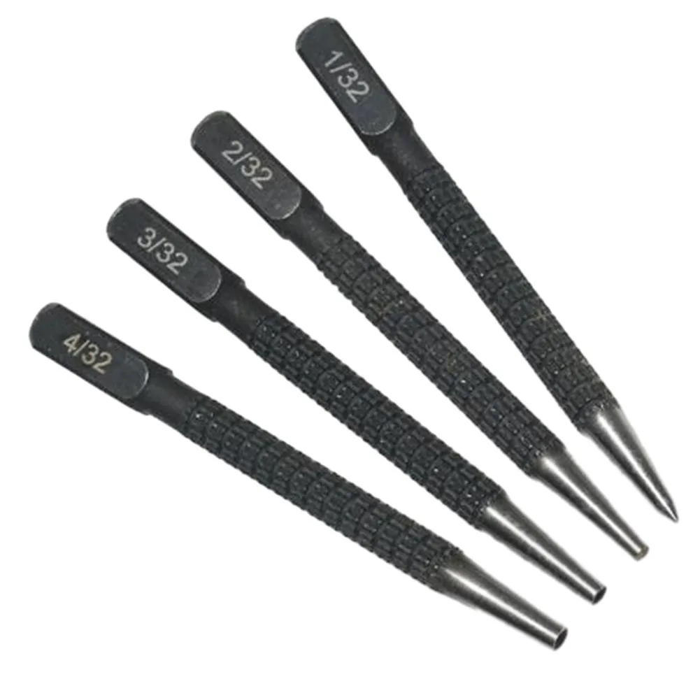 Punzone centrale in acciaio legato 1/32 2/32 3/32 4/32 pollici di diametro del punto strumento di perforazione per marcatura del legno in metallo per legno in acciaio legato