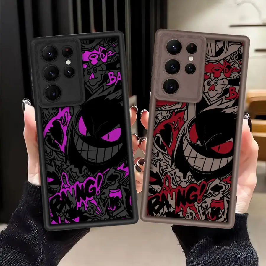 Pokemons Gengar Kunst-Handyhülle für Samsung Galaxy S26Ultra S23 S25 Note 20 Ultra S24 Ultra S21 S20 FE S22 S26 Plus Telefonhülle