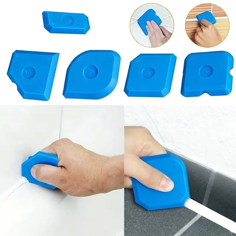 

5pcs Grout & Caulk Tool Set – Scraper, Remover, Spreader, for Bathroom Kitchen DIY Renovation