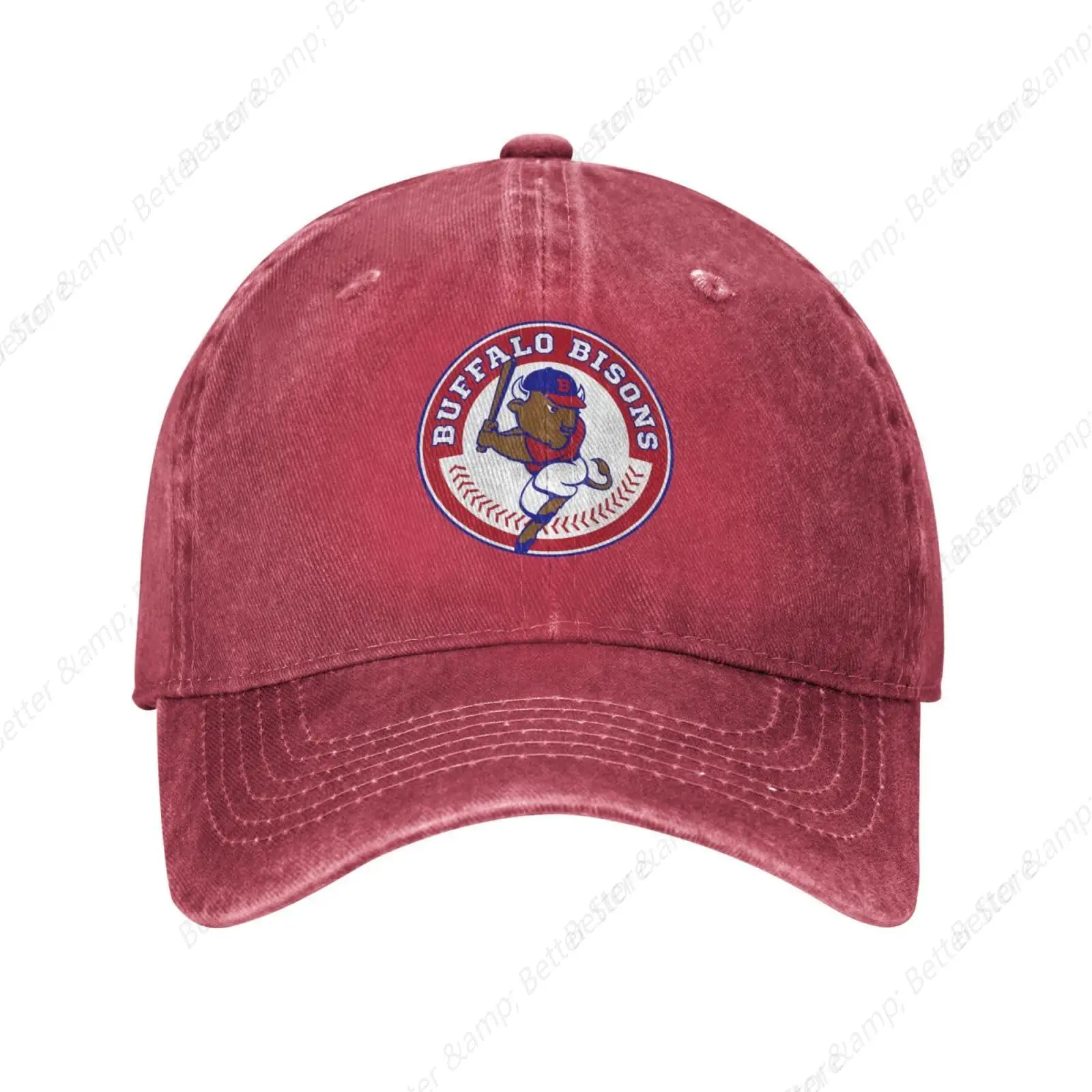 Buffalo Bisons Printed Baseball Hats Classic Washed Cotton Dad Cap Women Outdoor Sports Caps