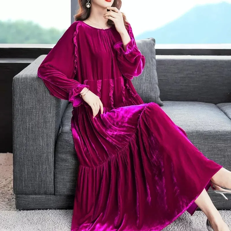 

Silk canary loose new high mid-length skirt