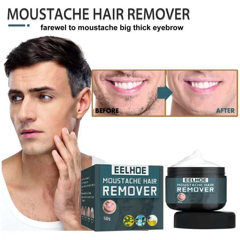 Sdotter New Moustache hair removal wax for men Painless chest hair Legs Arms armpit Beard remover Body Skin Permanent depilation