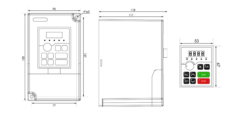 G-Penny 220V 1,5kW ER16 65mm luftgekühlter Spindelmotor für CNC-Holzbearbeitung und 1,5kW H100 Wechselrichter und 65mm Halterung – Detail 5
