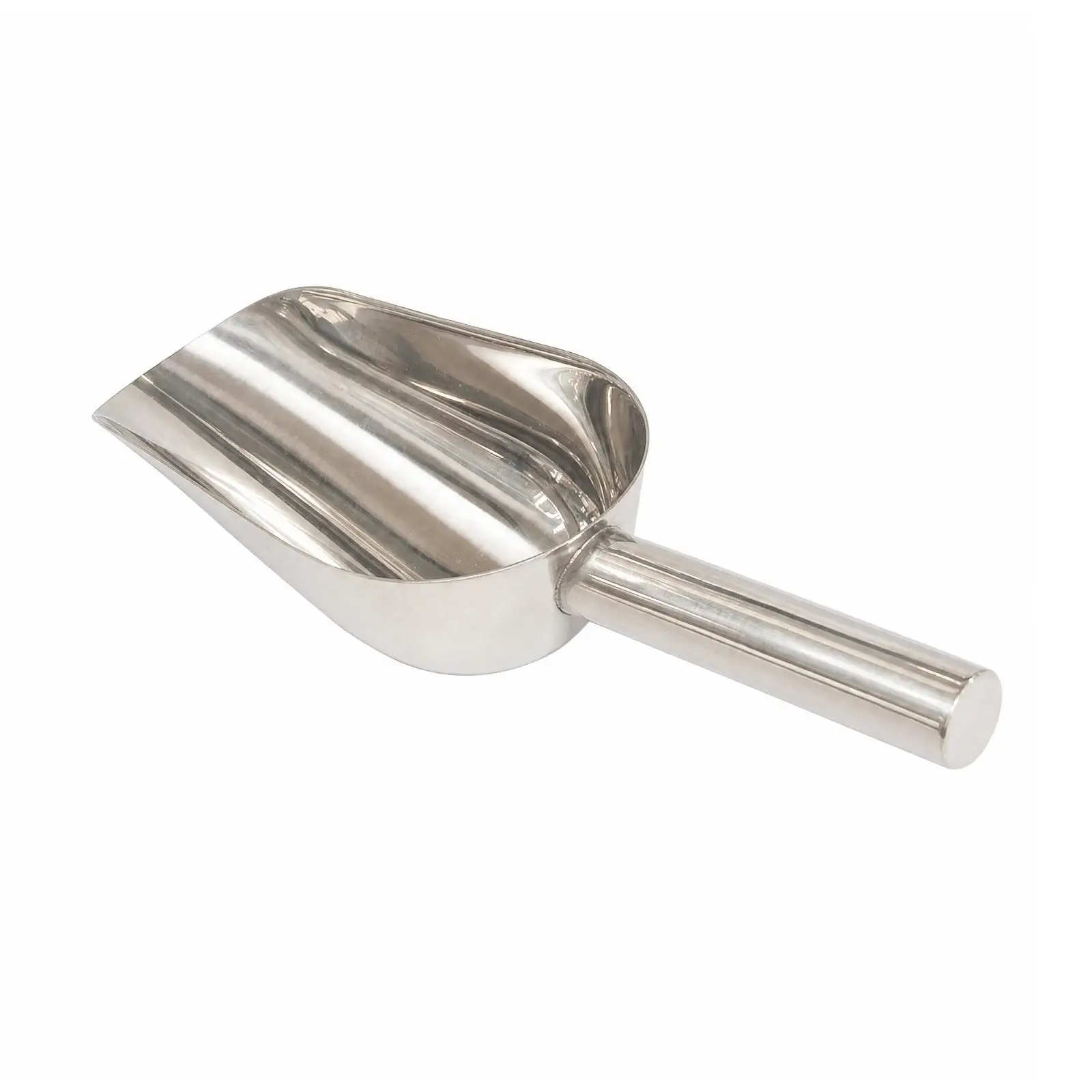 Versatile Metal Bulk Ingredient Spoon with Tubular Handle for Pantry Kitchen Tavern Quick Portioning