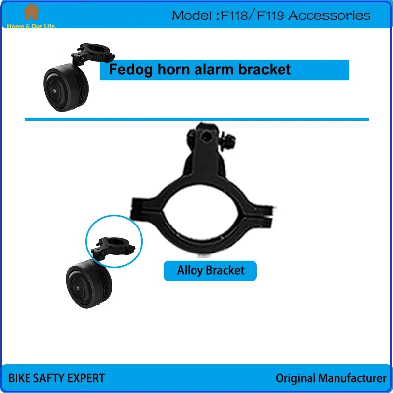 Support et support en aluminium et acier inoxydable pour alarme de klaxon FEDOG pour remplacement et réparation