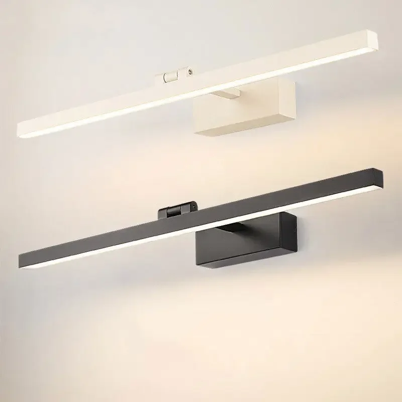 Modern Bathroom Decorative Lamp 40 50 60 70 90 100cm Wall Mount Mirror Lamp Black LED Vanity Light Led Mirror Light