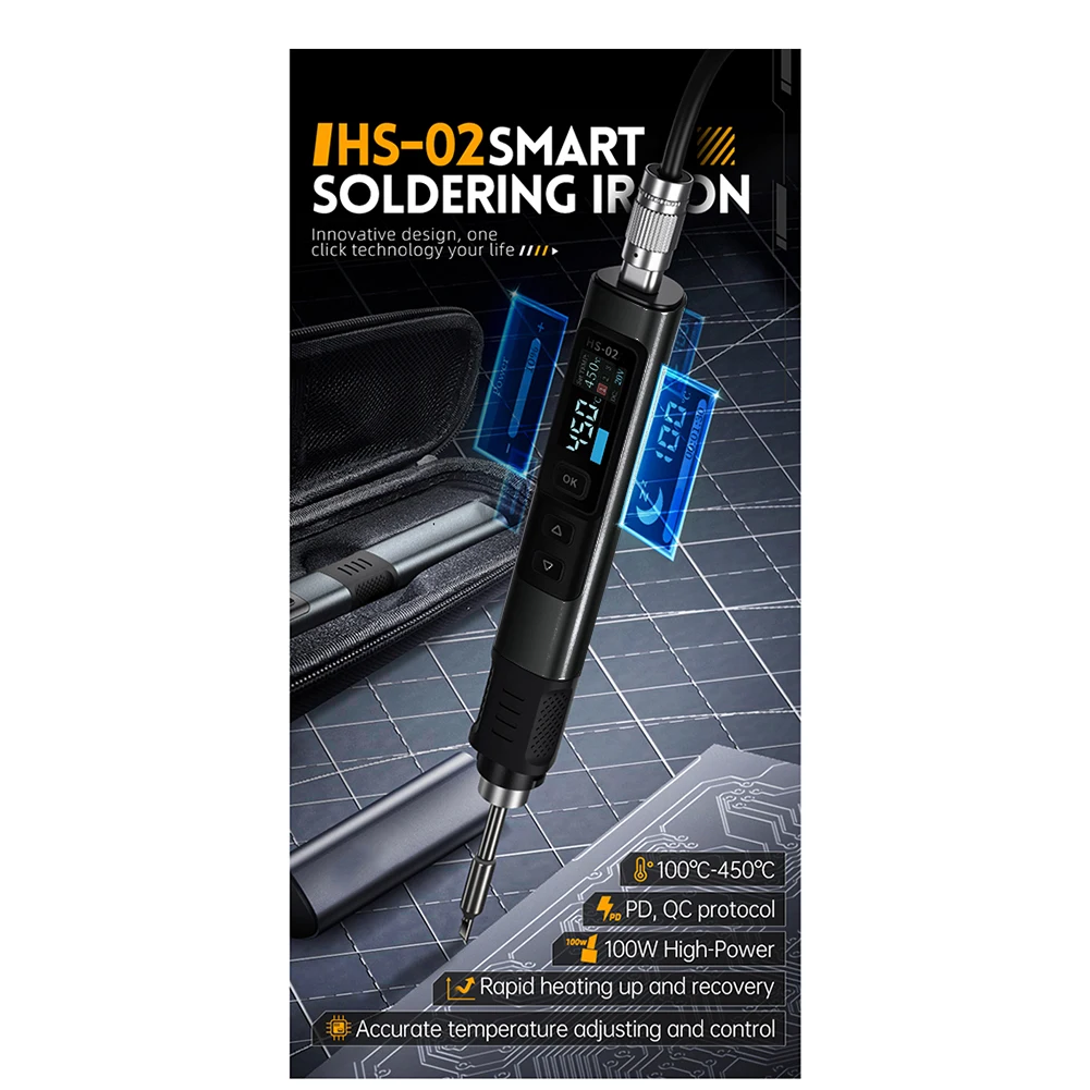 Intelligent Soldering Iron HS-02B Set Electric Soldering Iron - Constant Temperature Kits Constant Temperature Kits