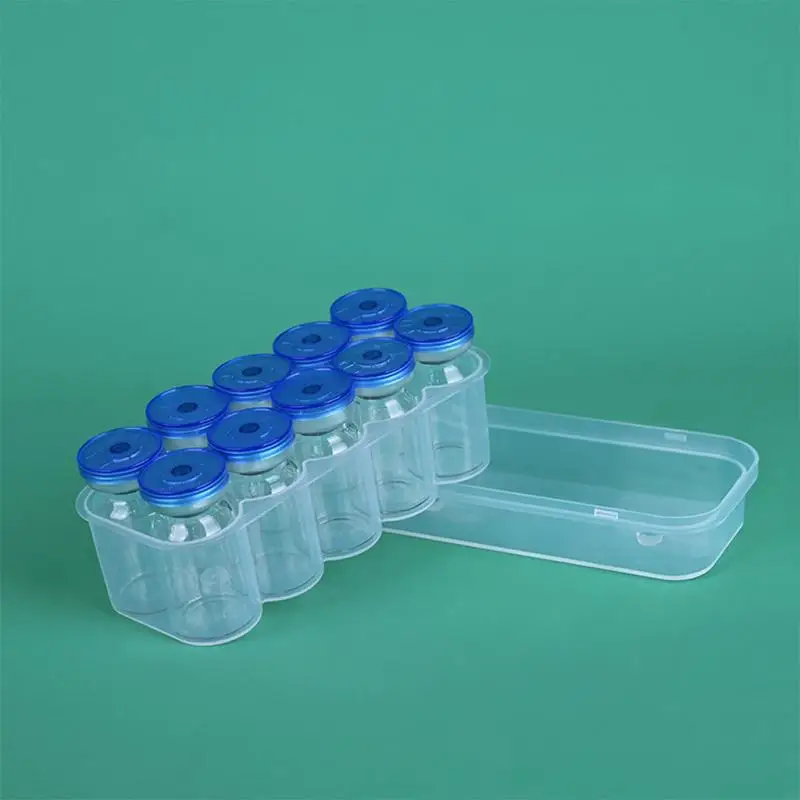 Peptide Storage Vial Case Durable Mini Storage Holder Fits 3/5/7/10/20ml Bottles for Beauty Clinics Home Use 1Pcs