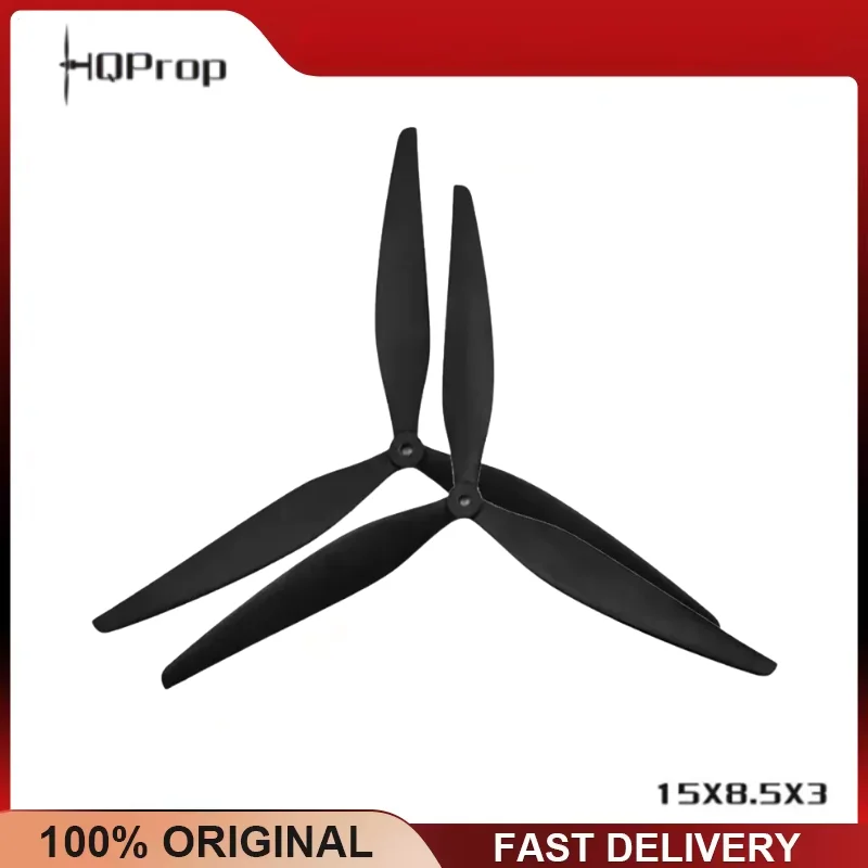 HQProp 15x8.5x3 3-Blade Propeller 60.4g 6mm Shaft 20.8mm Hub Glass Nylon for Heavy-Lift Long Range FPV Drone