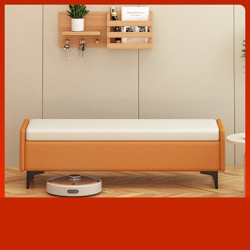 

Storage shoe changing stool clothing store long stool bed tail couch bed end luxury household cat scratching skin
