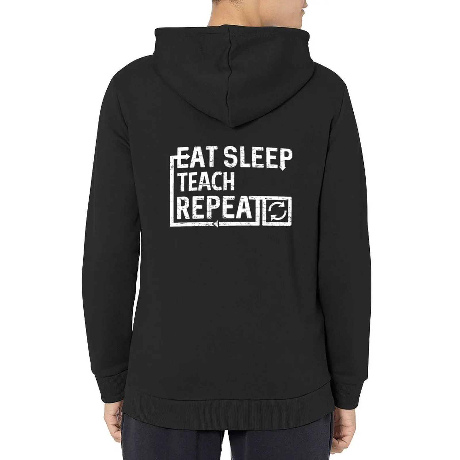 

Eat Sleep Teach Hoodie men's coat men wear hooded shirt mens designer clothes hoodie oversize