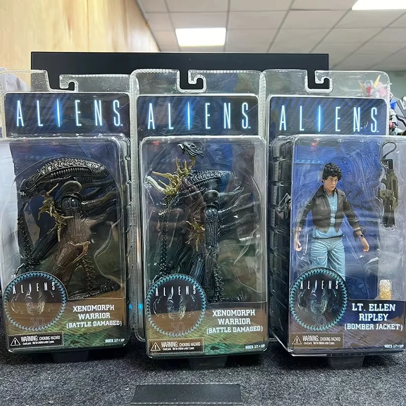 Original NECA Alien Twelve Wave Headburst Battle Damaged Alien Auntie Ripley 7-inch Action Figure Model Toy Gifts