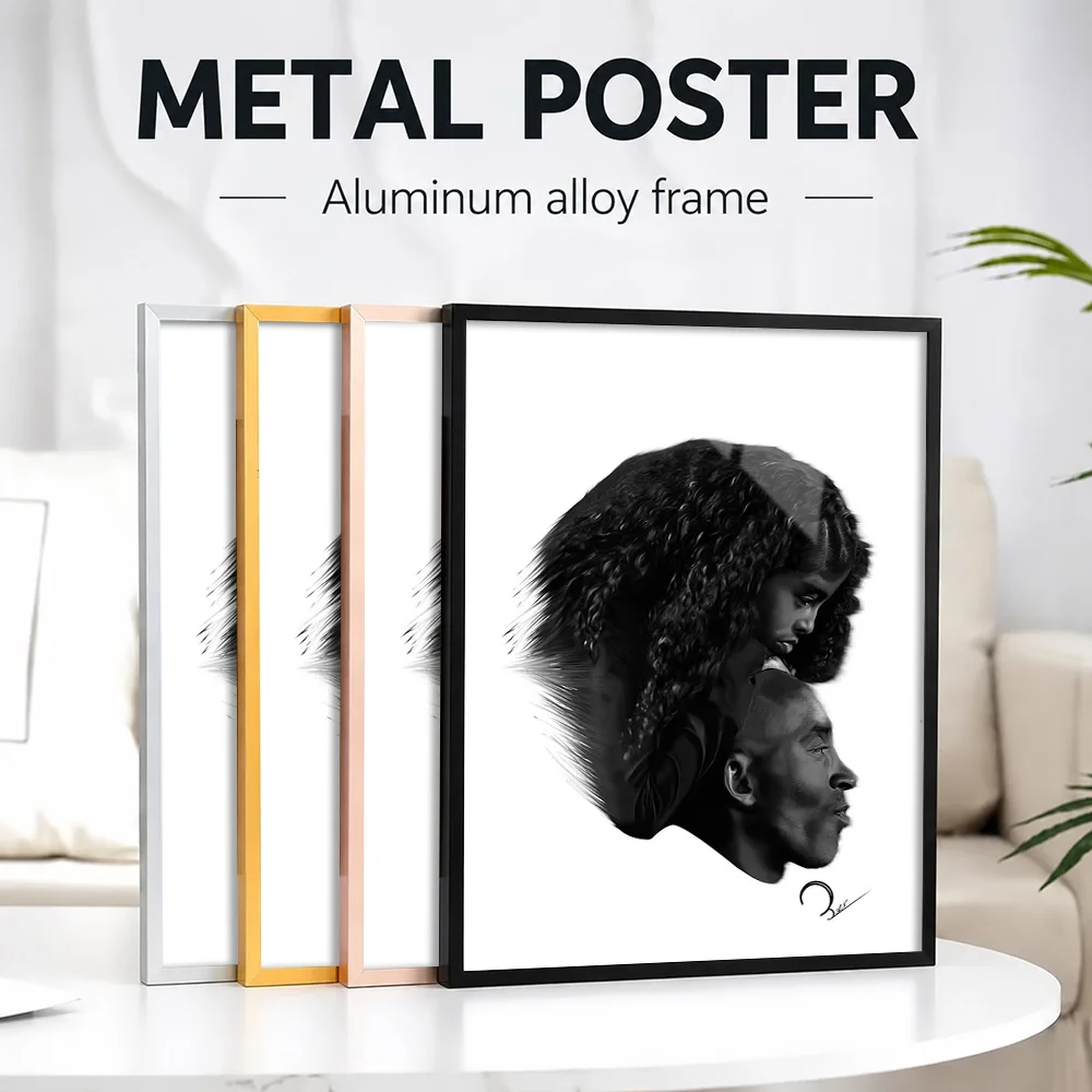 GIANNAKOBE Framed Aluminum Metal Poster Customized Photo Modern Athletic Style Wall Art For Training Space Housewarming Gift