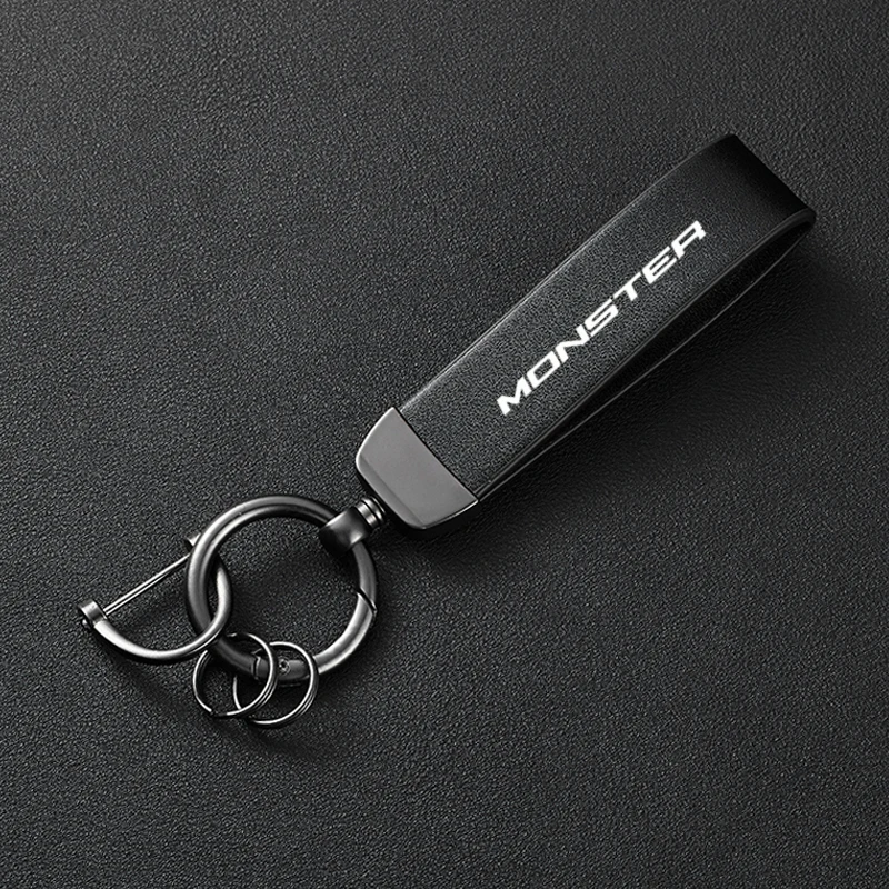 Motorcycle Color Changing Leather Trendy Brand Keychain For Ducati MONSTER 695 696 795 796 797 821 1200 1200S Accessories