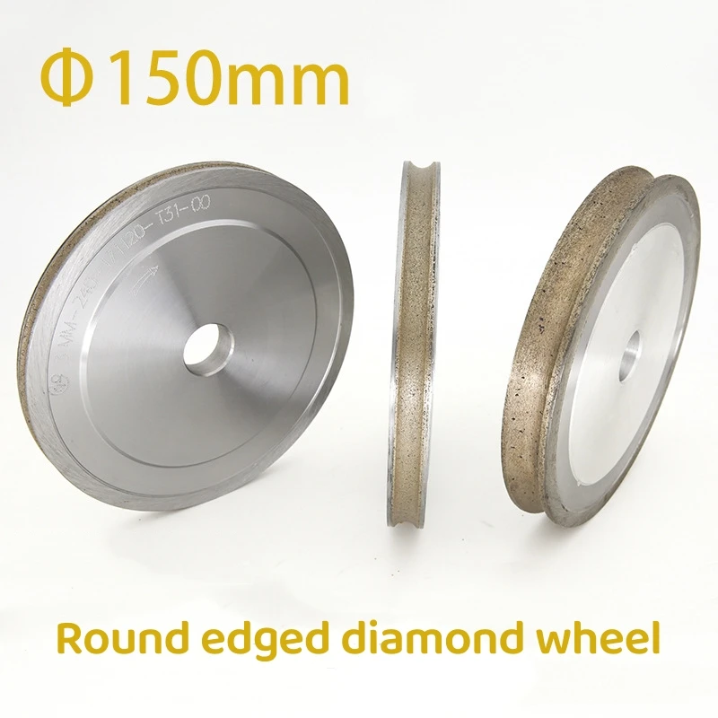Round Edge SDC Wheel Irregular Machine Round Edge Glass Grinding Wheel 150mm Circular Groove Grinding Glass