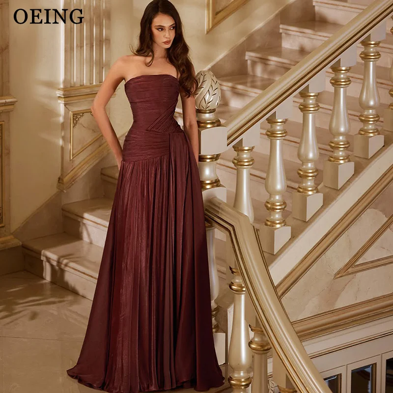 

BOEING Элегантные платья для выпускного вечера трапециевидной формы бордового цвета с блестящими складками без бретелек Макси-платья для вечеринок Gala Women robes de soirée по индивидуальному заказу