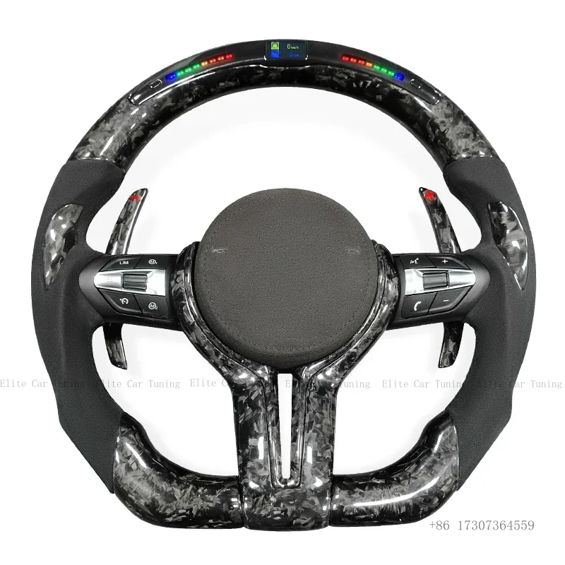 

For BMW F01 F06 F07 F10 F11 F12 F13 F14 F15 F16 F20 F22 F30 F32 F36 F80 F82 E90 E91 Customized Forged Carbon LED Steering Wheel