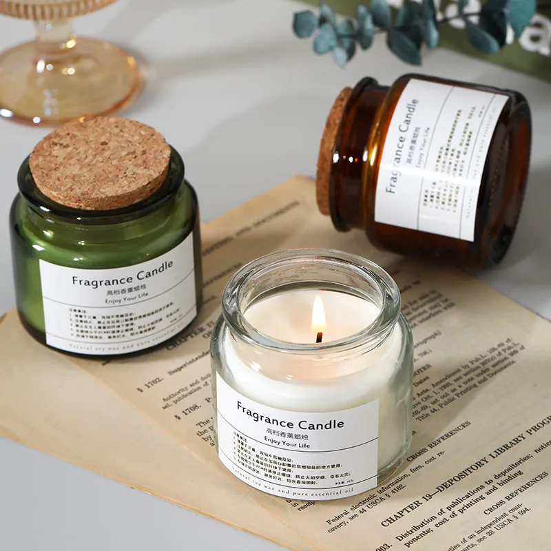 

Scented Candles Home Decoration Smokeless Soy Candle Jar Glass Bedroom Decoration