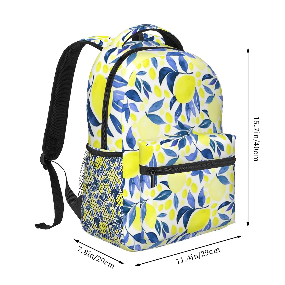 Lemon Splash Pattern Backpack Student Boys Girls BookBag Children School Bag Laptop Shoulder Bags for Men Women