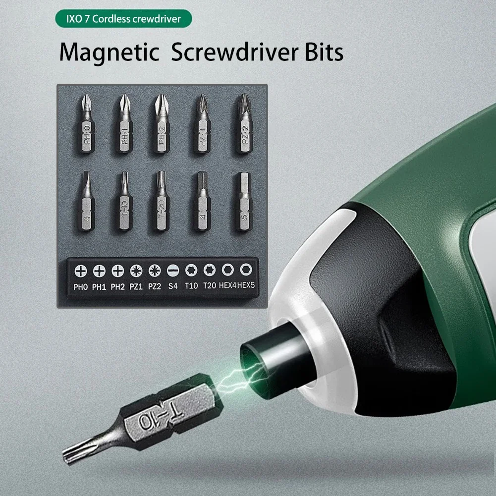 Conjunto de Ferramentas Elétricas Multifuncionais Bosch IXO7, Parafusadeira Sem Fio 3.6V Recarregável por USB, Mini Furadeira Elétrica Portátil