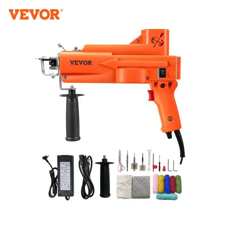 VEVOR Electric Carpet Tufting Gun Weaving Machine Professional Flocking Embroidery Tool Cut-Pile Loop Pile Knitting Equipment