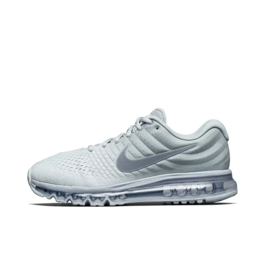 Nike Original Air Max 2017 Low Top Men's and Women's Trendy Fashion Casual Shoes Comfortable and Wearable Sneakers Bright Gray