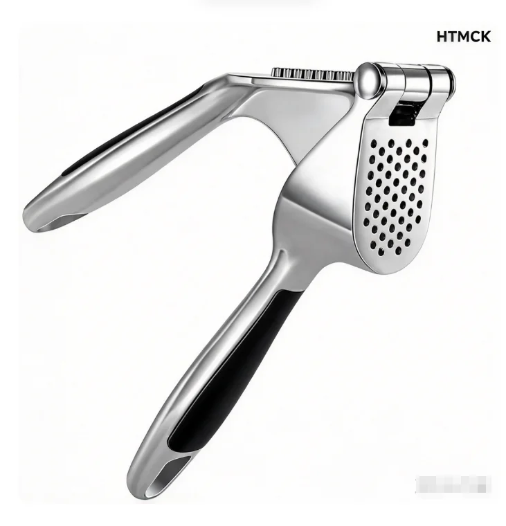 HTMCK 마늘 압착기 1개, 인체공학적 디자인의 부드러운 손잡이로 편리하게 사용할 수 있으며, 청소도 간편한 아연 합금 재질의 마늘 다지기