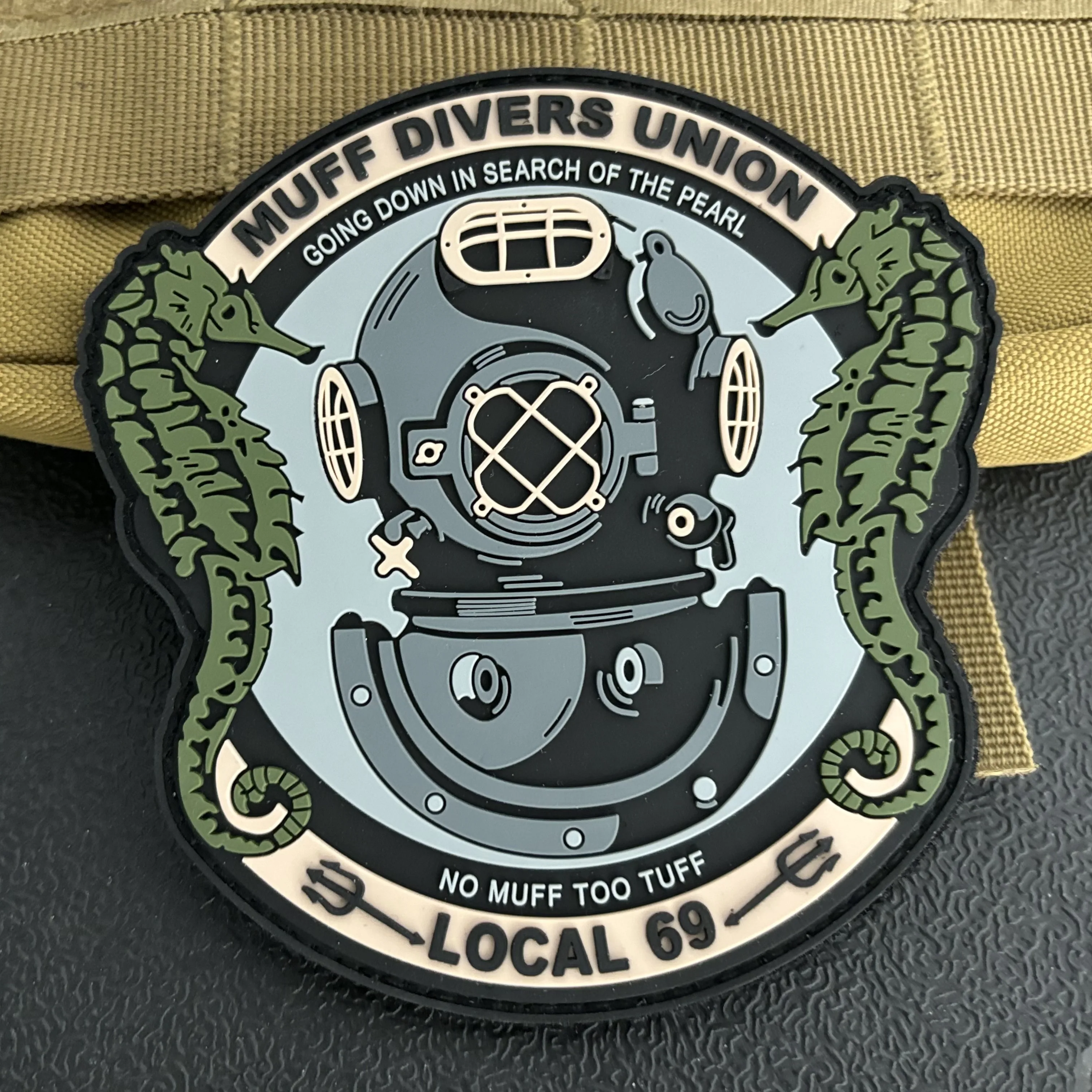 Muff Divers Union PVC Patch Hook and Loop Clothes Patch Scuba Diving Backpack Tactical Stickers Morale Badges Appliques