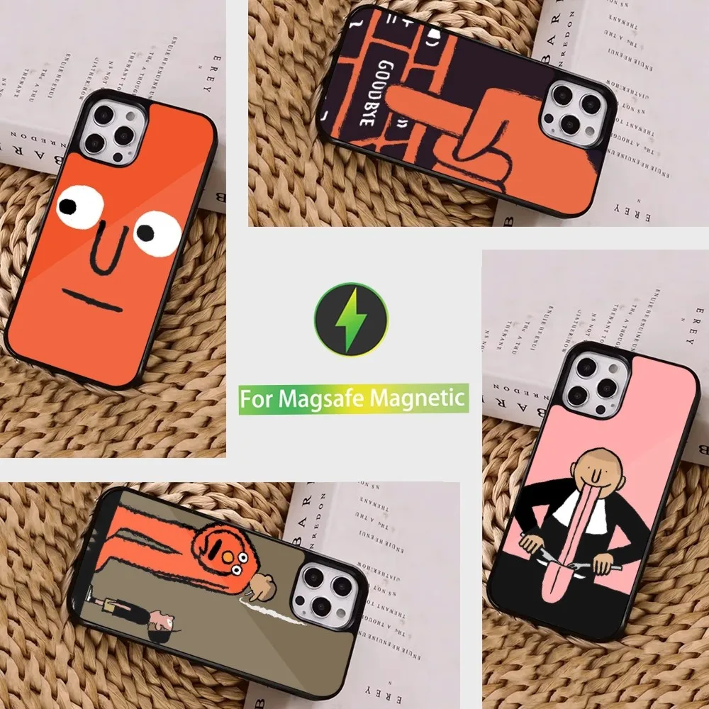 J-Jean Art Jullien Phone Case  For iPhone 16,15,14,13,12,11,Pro,Max,Plus,Mini, Magsafe,Magnetic Wireless Charging Case