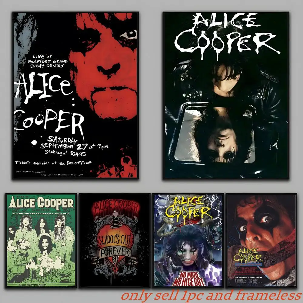 Alice Cooper rock band wall art Poster Painting Prints Wall Art Picture Film Room Home Bar Cafe Decor Home  Mural