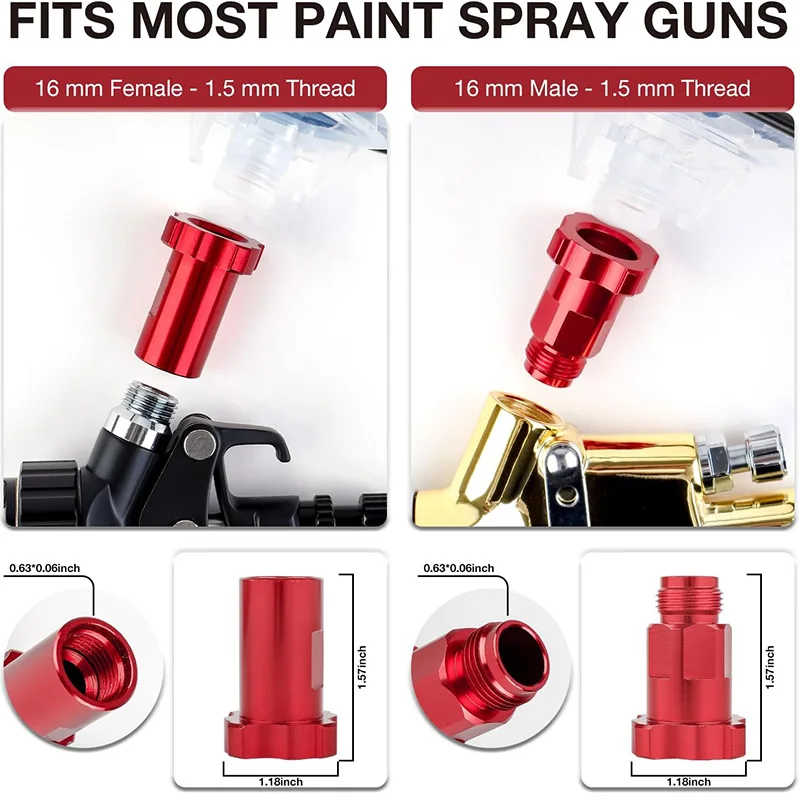 

Адаптер PPS с красным соединителем для распылителей, подходит для различных типов распылителей, несколько типов адаптеров с резьбовым соединением, легко устанавливается.