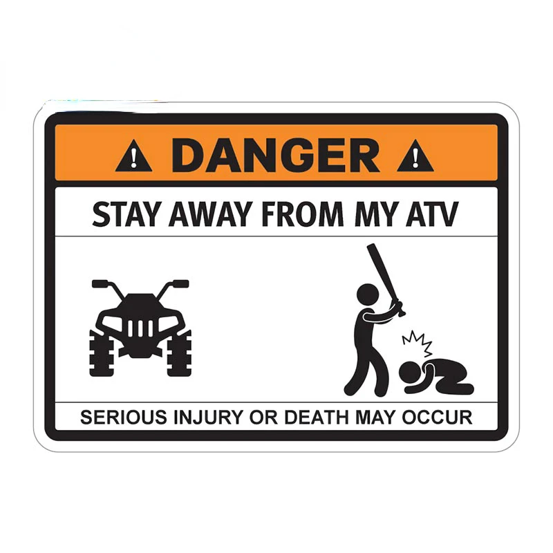 

Stay Away From My Atv Car Stickers Occlusion Scratch Cute Decals Car Accessories Trunk Laptop Decor