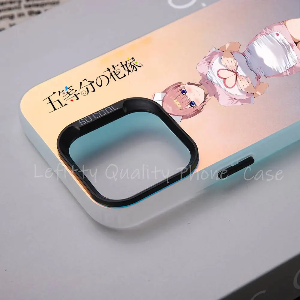 Q-quintessential Quintuplets جراب هاتف آيفون 16 15 14 13 12 11 برو ماكس ماتي أورورا متعدد الألوان الليزر التدرج Funda #2