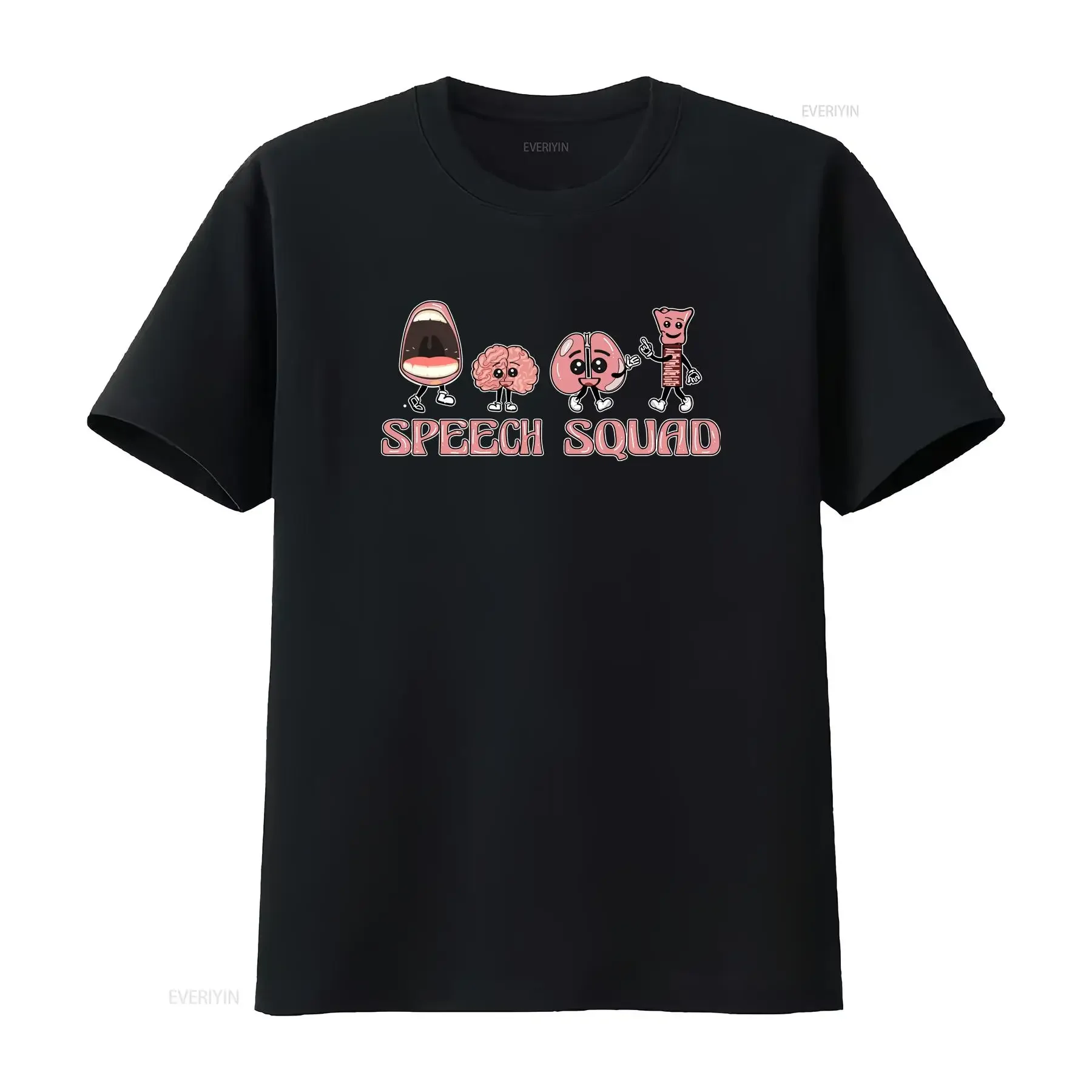 Speech Squad T Shirt SLP Therapy Team Therapist Crewneck vintage Washed fashion Slightly homme Unisex Soft Versatile