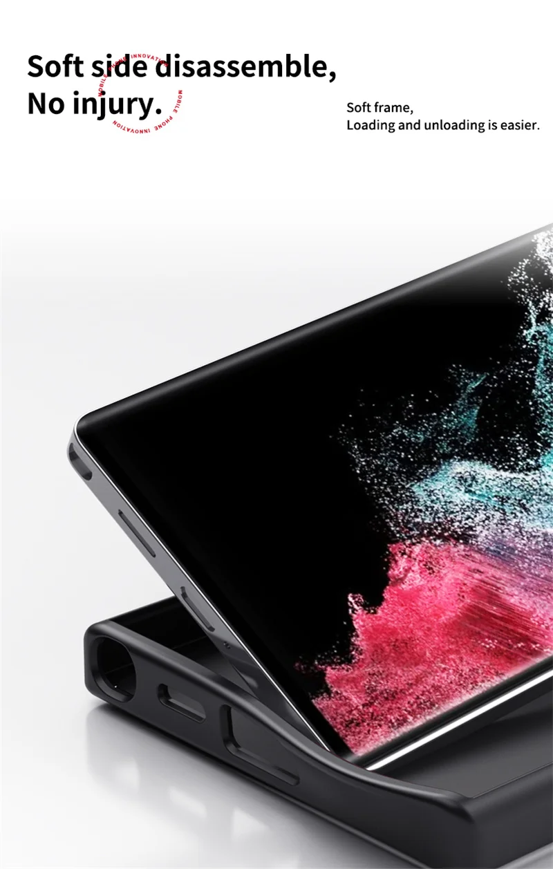 Handyhülle für Samsung S26 S25 Ultra S24 Plus S23 Schutzhülle Carbonfaser Magnetische Drehbare Halterung MagSafe Stoßfeste Abdeckung – Detail 12