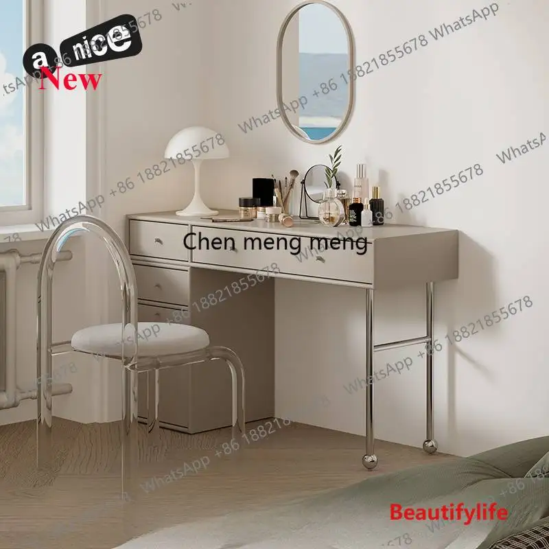 a17  Modern Minimal Dressing Table Storage Stool Drawer Organizer Dressing Table Makeup Drawers Home Penteadeira Furniture Home