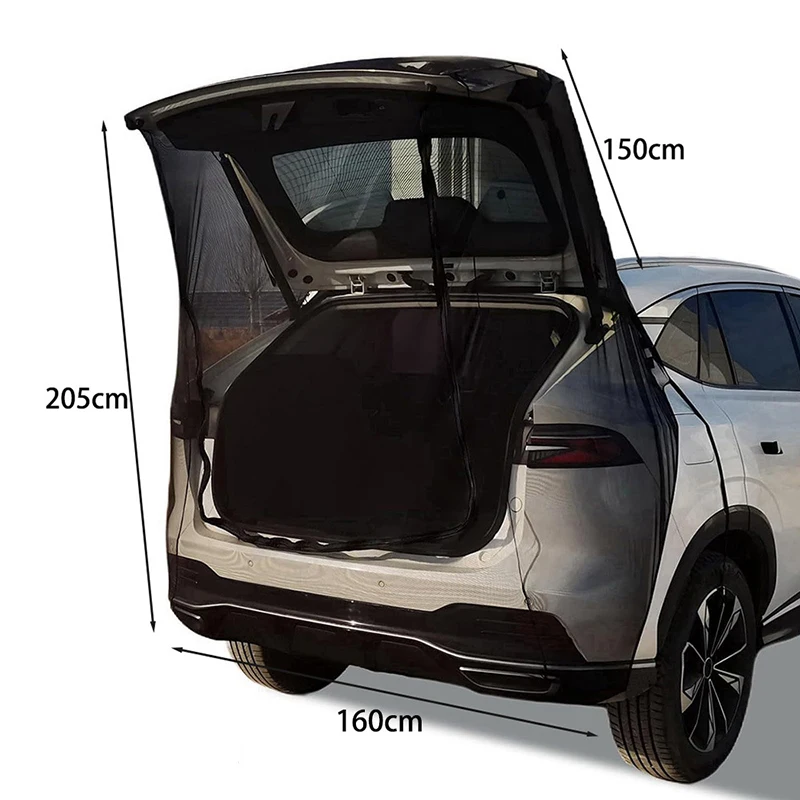 Magnetic SUV MPV Car Summer Fly Mosquito Nets Car Tailgate Universal Screen Mosquito Net Camping Trunk Ventilation Mesh Net