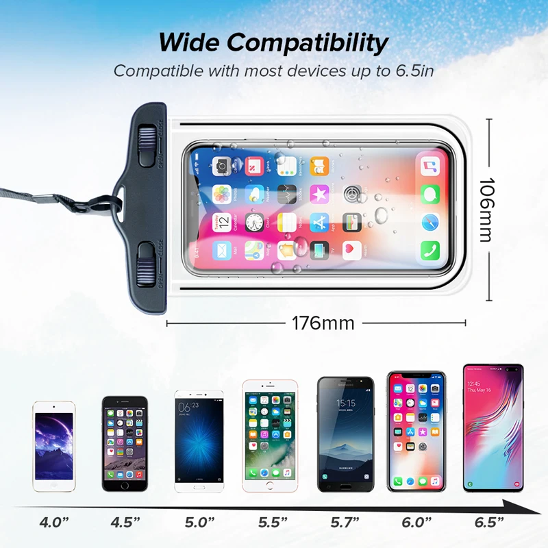 Universal Waterproof Phone Case IP68 PVC  Bag Mobile Cover For iPhone 12 14 Pro Max 8 Huawei Xiaomi Redmi Samsung Full Protect