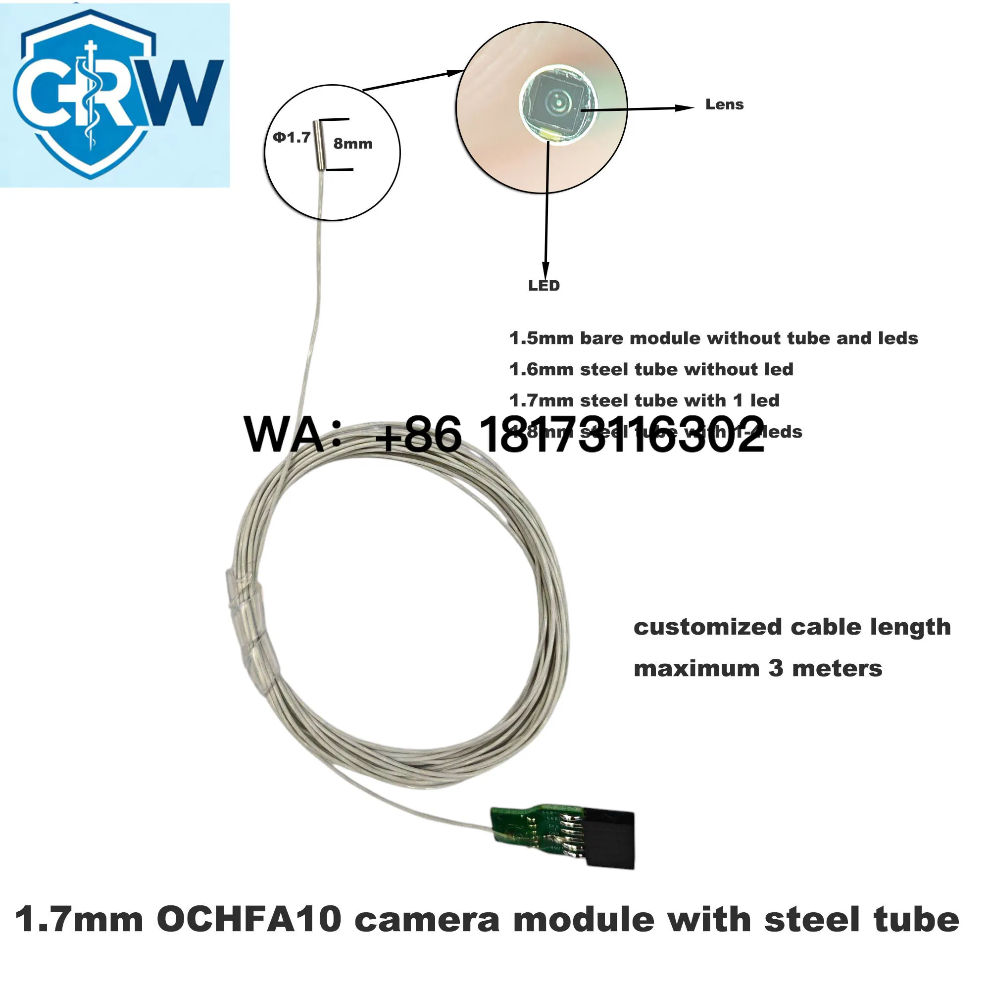 CRW ISP Image Processing Board with OCHFA10   Module 400x400p Medical Grade Imaging Supports OVM6946/6948/OCM Series