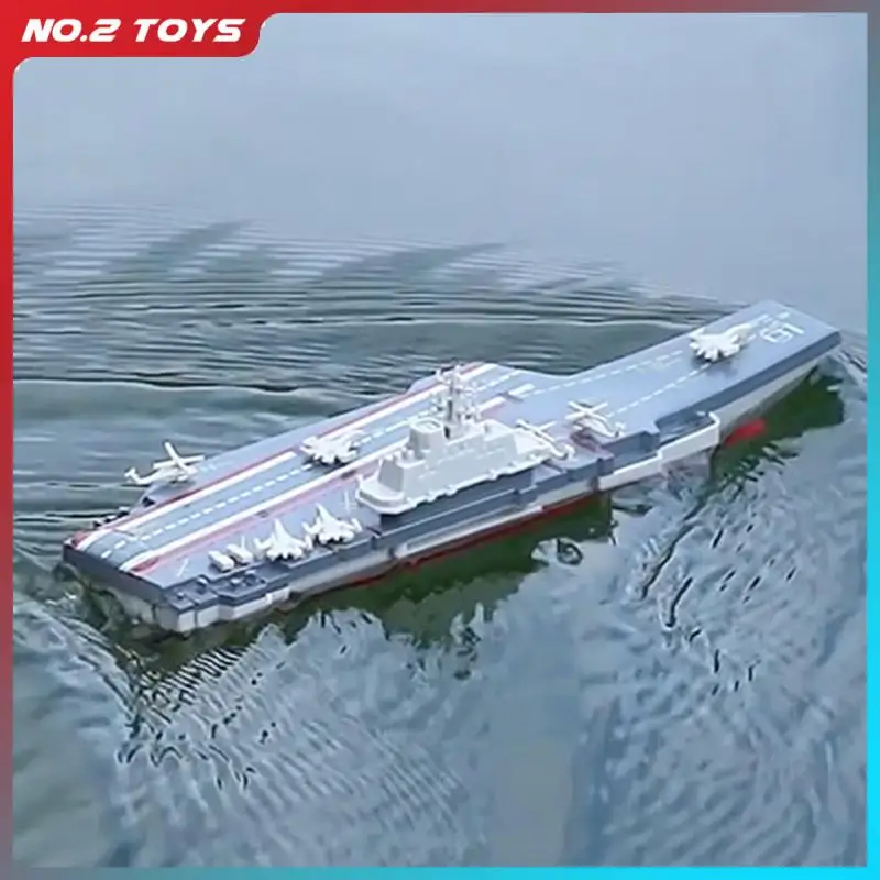 2.4G Mini Aircraft Carrier Marine Military Base Military Model Aquatic Game Electric Wireless Remote Control Boat Kids Toys Gift