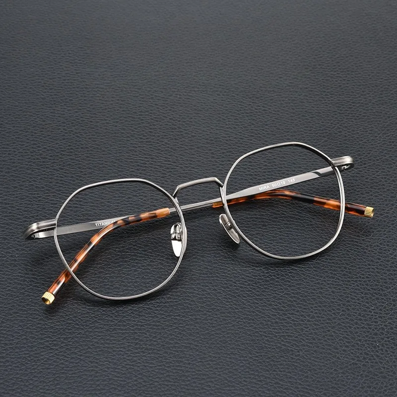 Japanese Handmade Ultra-light Titanium Frame Retro Blue Light Glasses Prescription Women Eyeglasses Men Myopia Eyewear Reading