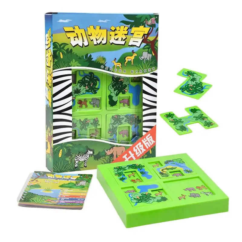 

Maze Toys For Kids Animal Jigsaw Puzzle Activity Board 132 Levels Toddler STEM Puzzle Maze For Early Learning Educational