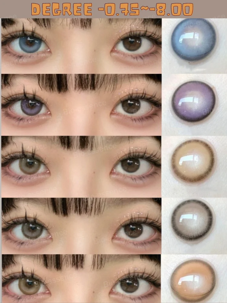 Bio-essence 1 Pair Color Contact Korea Graduated Colored Contact Lenses For Eyes Myopia Lens Free Shipping Offers Colorcon