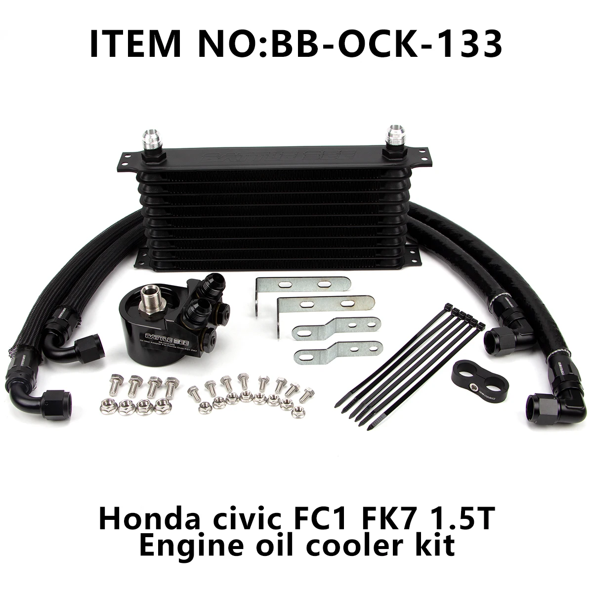 BATTLEBEE Chłodnica oleju silnikowego Filtr chłodzenia Termostat Adapter płyty kanapkowej Do Honda Civic FC1 FK7 1.5T L15 BB-OCK-133/134